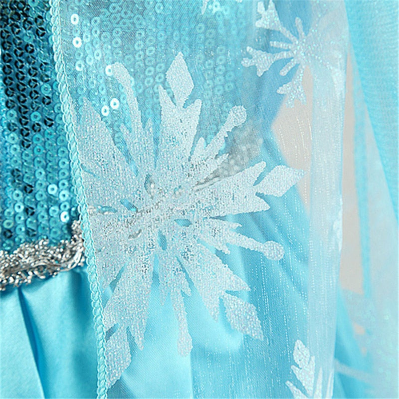 Elsa Princess Costume for Girls 2023 Halloween 3-10 Yrs