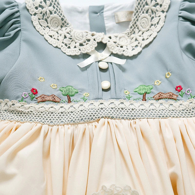 New Sweet Girls Bow Dress Princess Dress Birthday Party Vestidos 6T