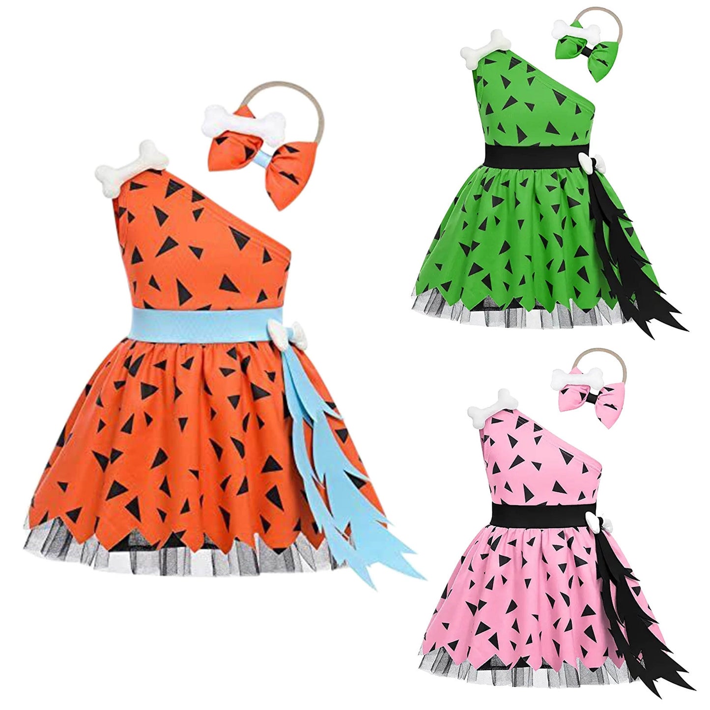 Elegant Girls Halloween Dress Toddler Kids Caveman Costume
