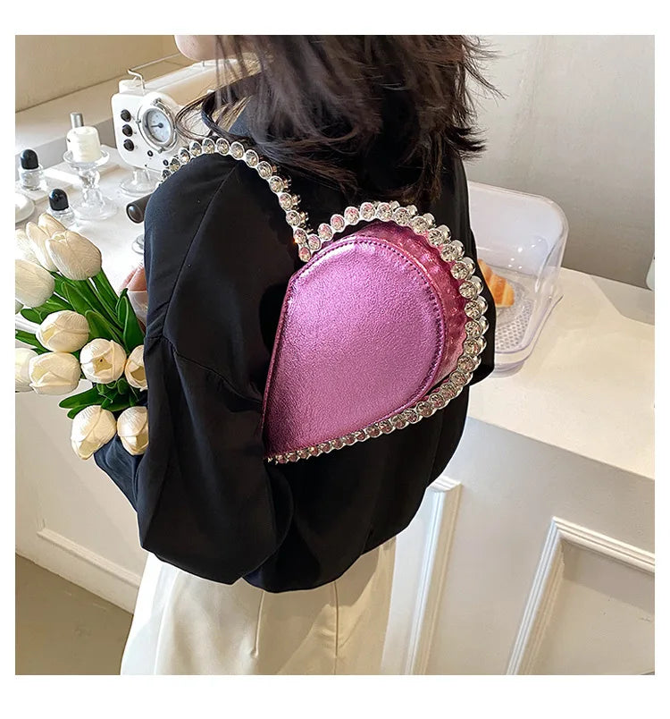 Diamond Evening Clutch Bags Women Designer Chic Rhinestone Acrylic Handle Purse For Wedding Party Luxury