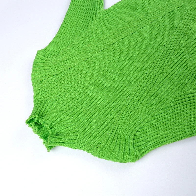 Women Sports Style Pit Knit Skirt Short Sleeve Suit Fitness Suit