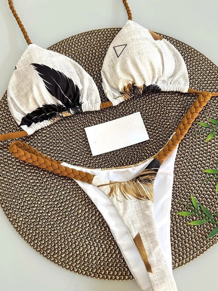 Bikini High Waist Swimsuit Sexy Thong Bikini Set Zebra Print Women Brazilian Swimwear New Bikini Swim Bathing Suits Women