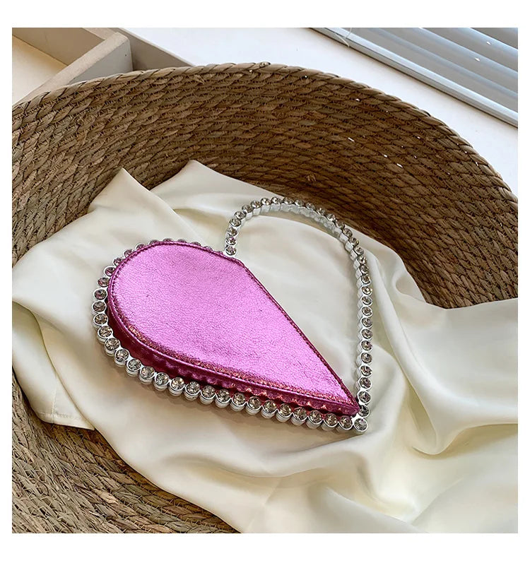 Diamond Evening Clutch Bags Women Designer Chic Rhinestone Acrylic Handle Purse For Wedding Party Luxury