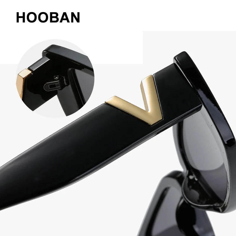 Fashion Cat Eye Sunglasses Women Luxury V Sun Glasses For Ladies Classic Rectangle Driving Shades Outdoor Traveling UV400