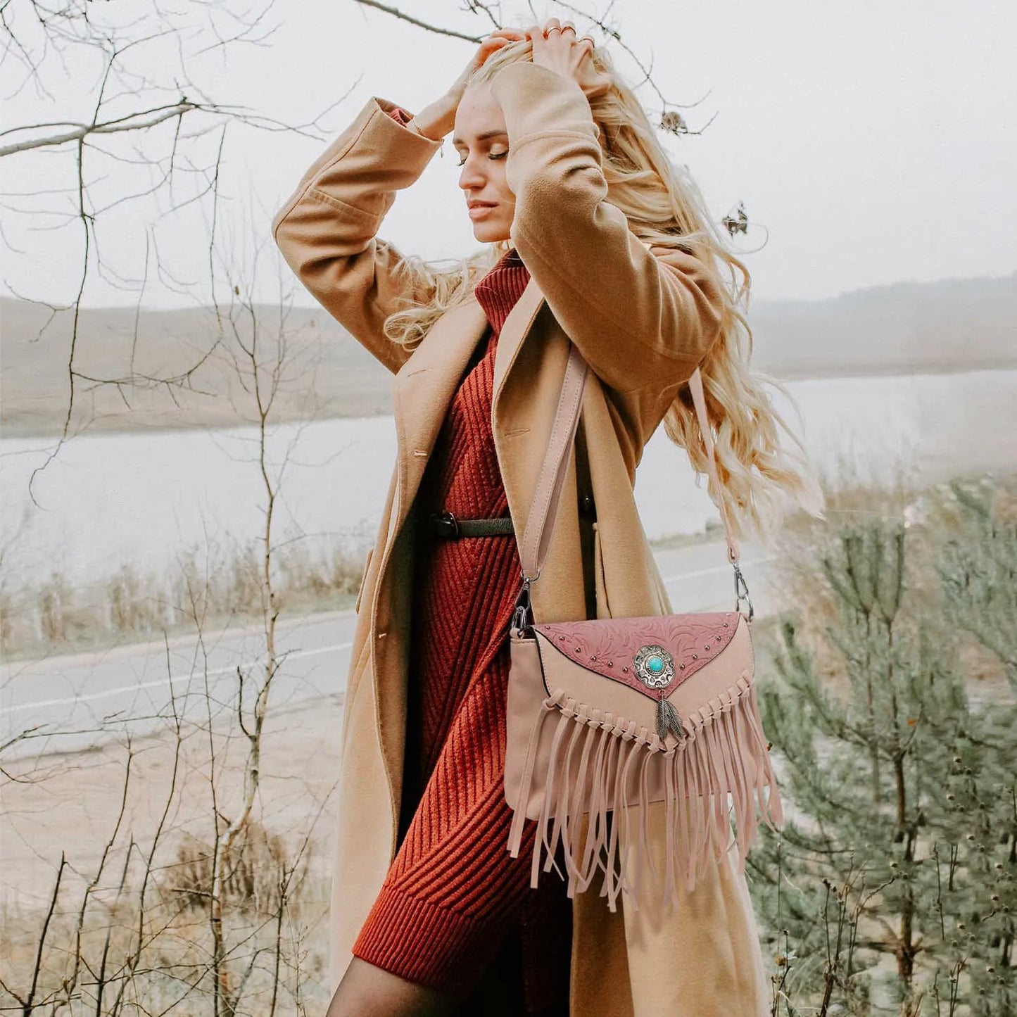 Original Design Women's Handbag Luxury Western Bag Bag Leather Purse