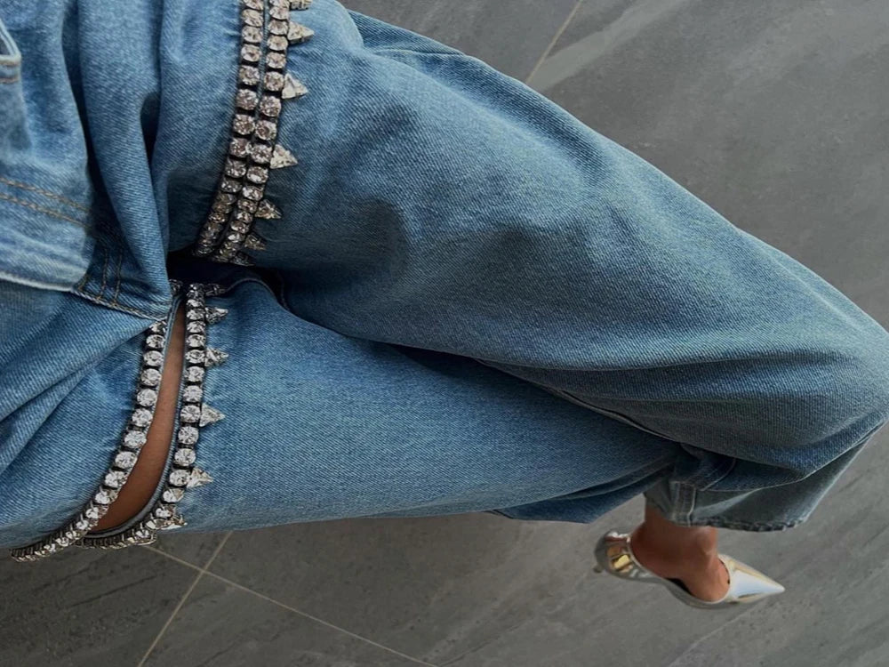 Pants Spring 2024 Hollow Out Jeans Women