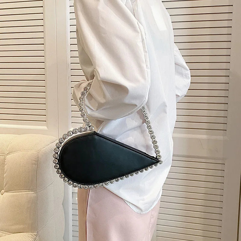 Diamond Evening Clutch Bags Women Designer Chic Rhinestone Acrylic Handle Purse For Wedding Party Luxury