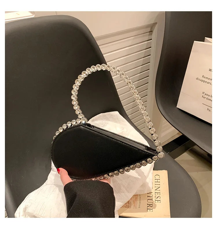 Diamond Evening Clutch Bags Women Designer Chic Rhinestone Acrylic Handle Purse For Wedding Party Luxury