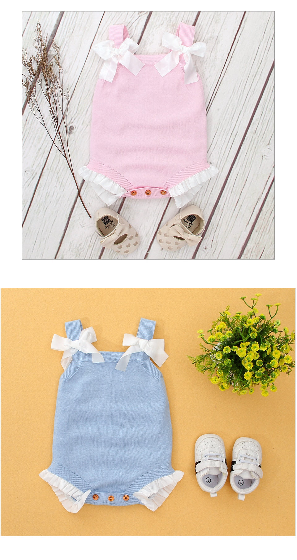 Baby Girls Bodysuits Clothes Summer Sleeveless Newborn Bebes 0-18M
