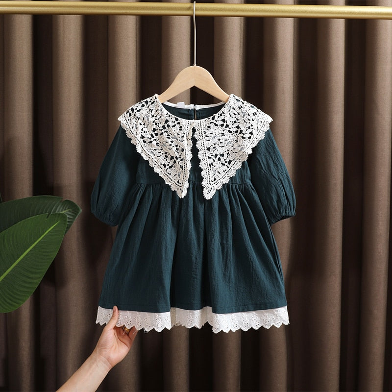 baby girl clothes lace long sleeve dress