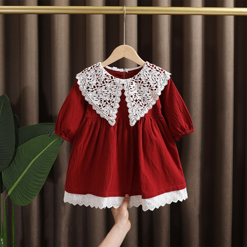 baby girl clothes lace long sleeve dress