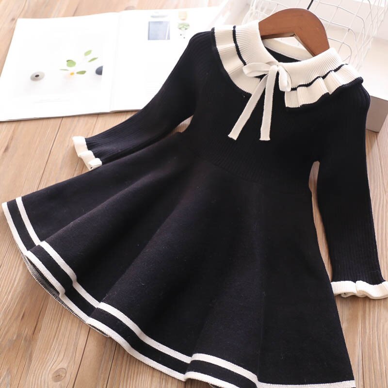 Autumn-Winter warm Sweater dress for girls