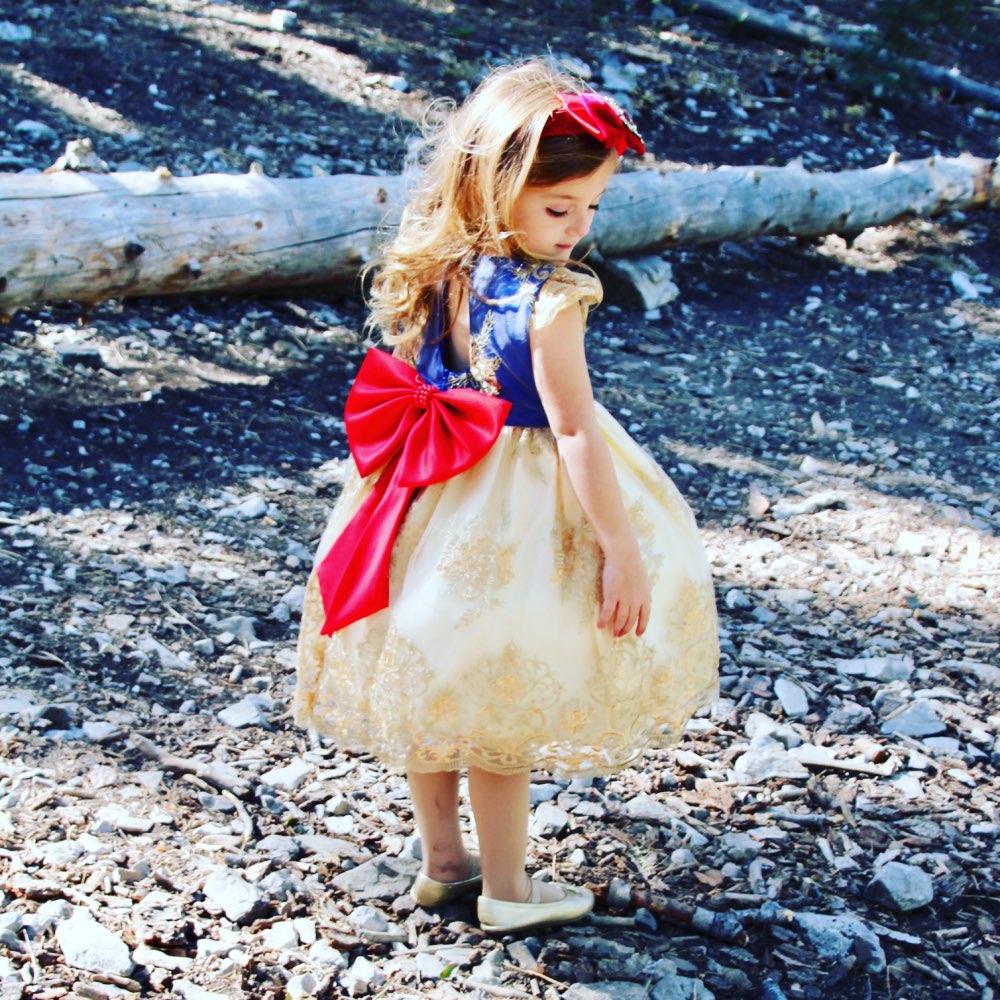 Costume Kids Snow White Princess Dress