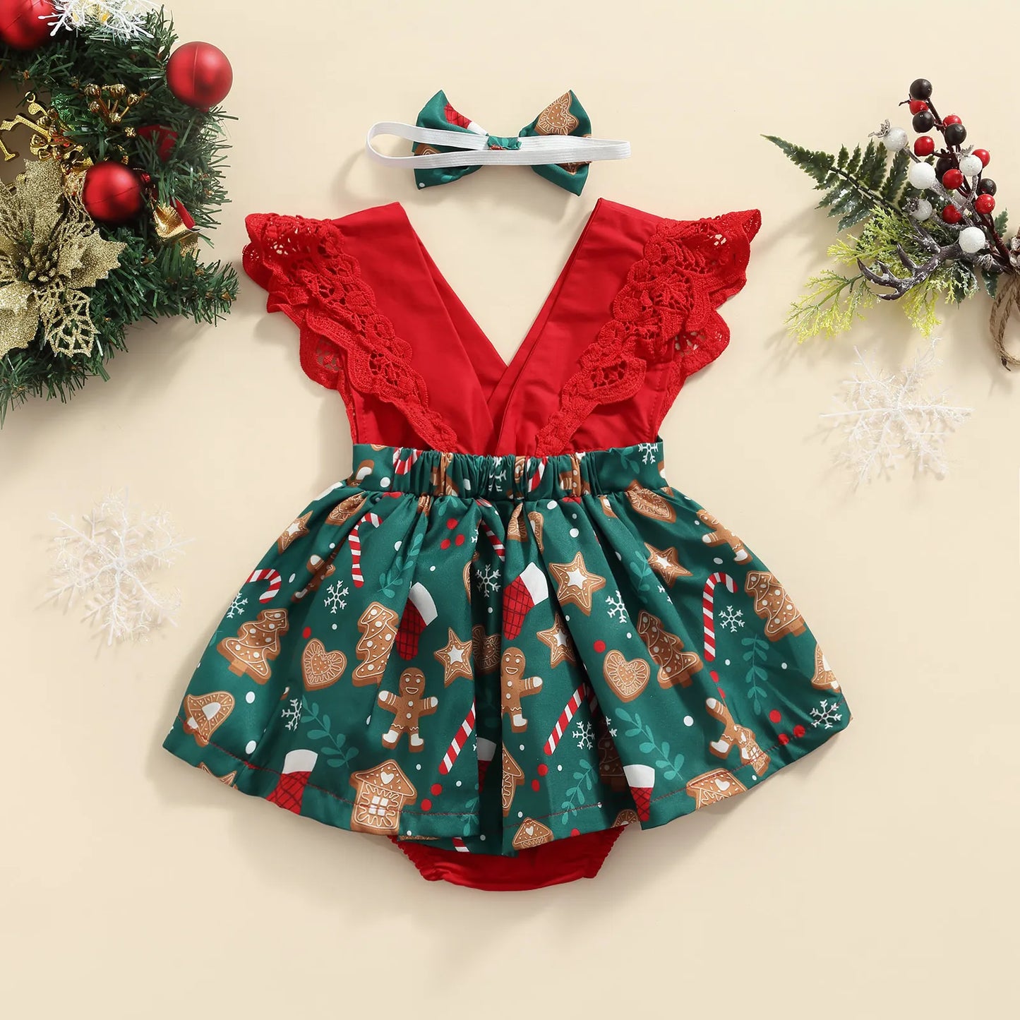 Baby 0-18M 1st Christmas Newborn Infant Baby Girls Romper