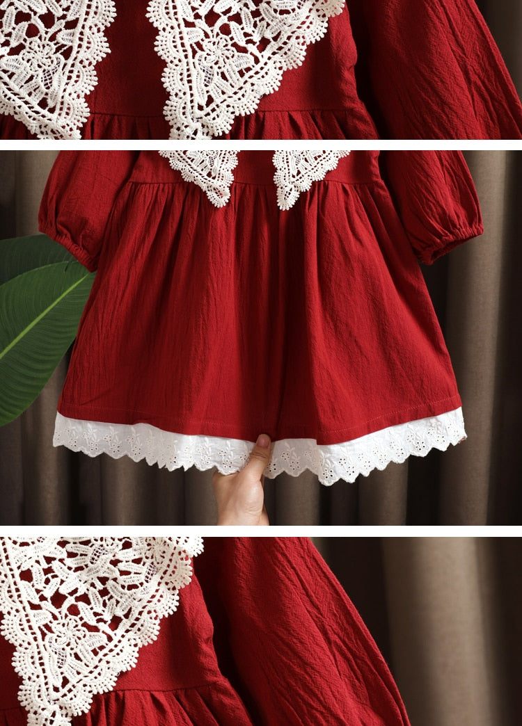 baby girl clothes lace long sleeve dress