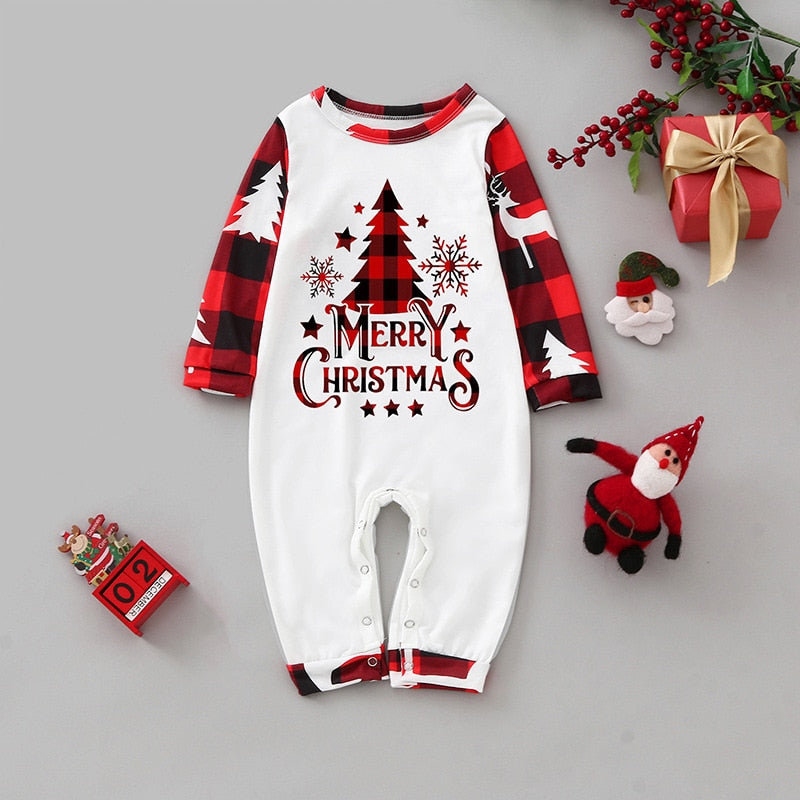 Christmas Family Matching Outfits Mom-Dad- Kids 2 Pieces Pjs Set