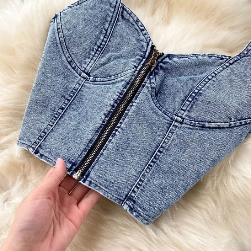 Denim Skirt Set Women