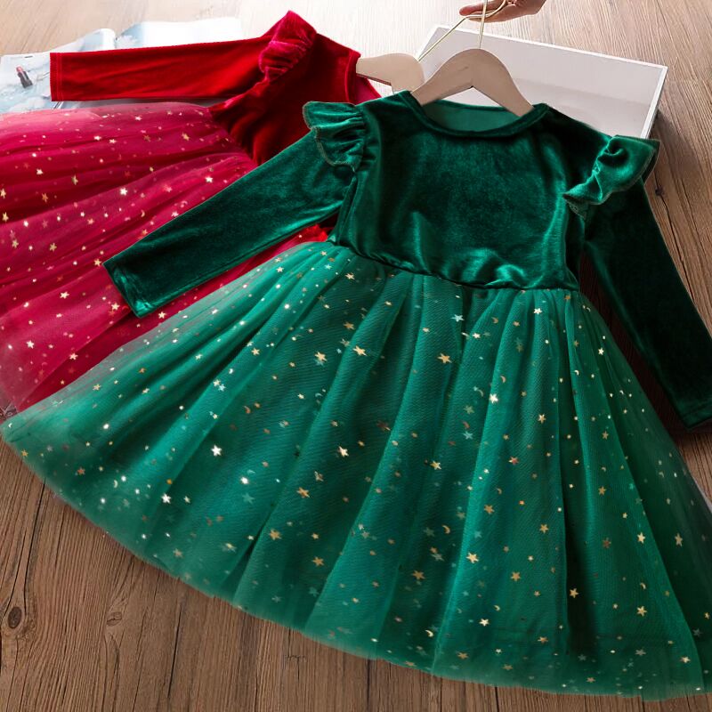 New Girls Christmas Dress for Girls 3-8Y