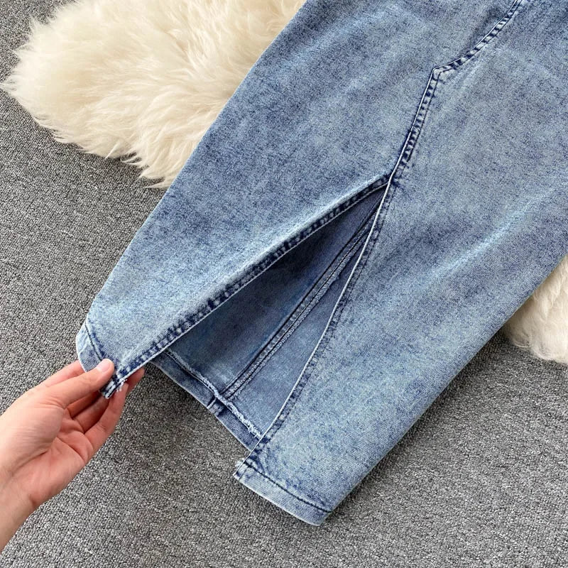 Denim Skirt Set Women