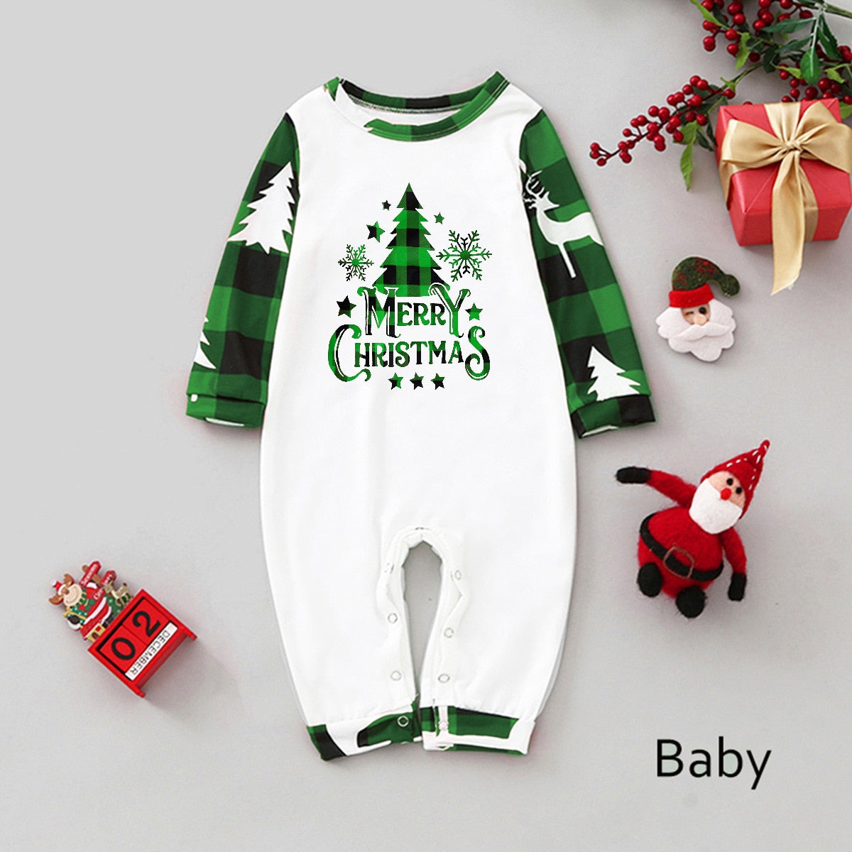 Christmas Family Matching Outfits Mom-Dad- Kids 2 Pieces Pjs Set