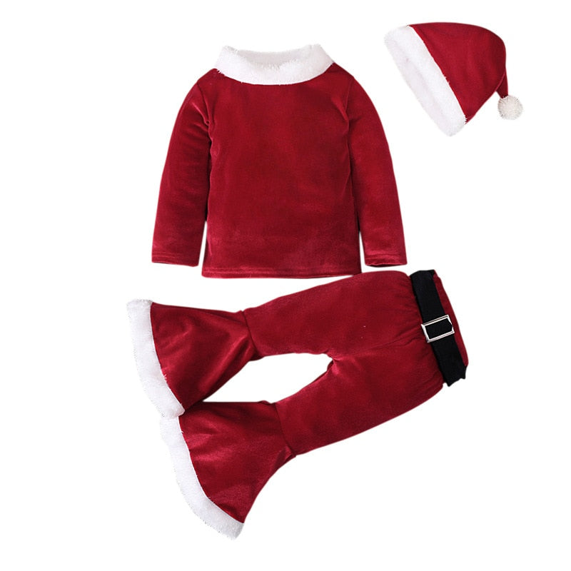 Baby Clothing Set Santa Claus Xmas Outfit Birthday Party Costume