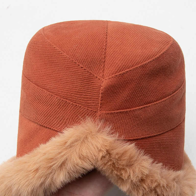 New Hat Fashion Thickened Plush Winter Bucket