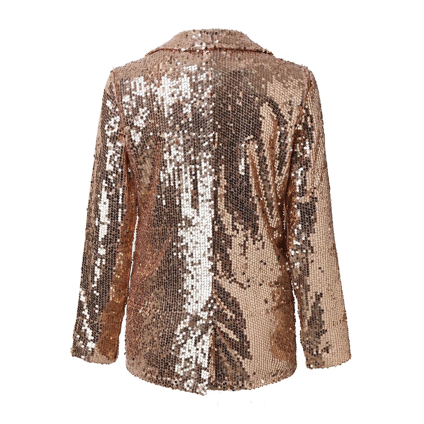 Autumn Basic Jacket Women Sequin Coats Outfits Casual Ladies Outerwear