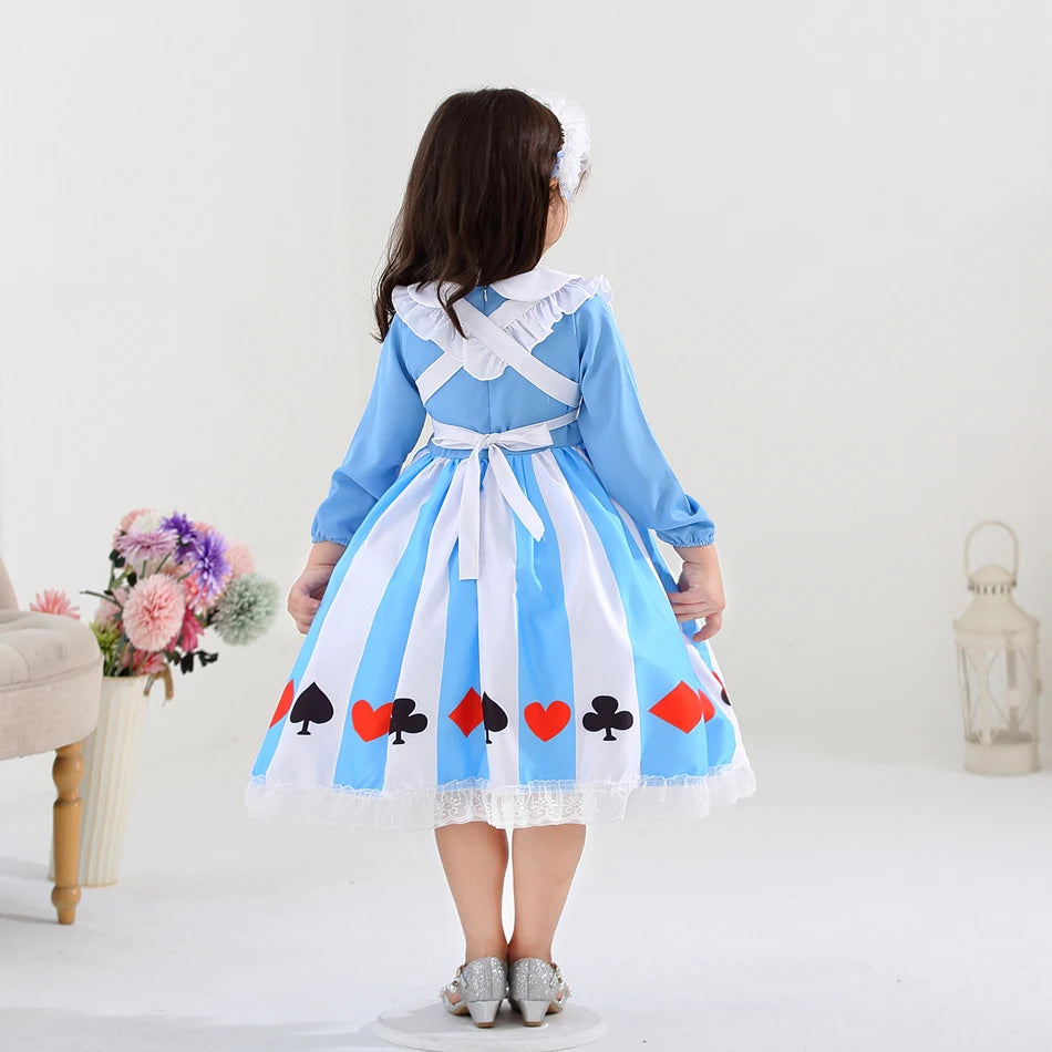 Girls Alice Costume Halloween Masquerade Party 18M-10T