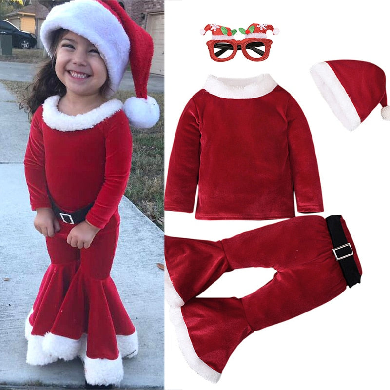 Baby Clothing Set Santa Claus Xmas Outfit Birthday Party Costume