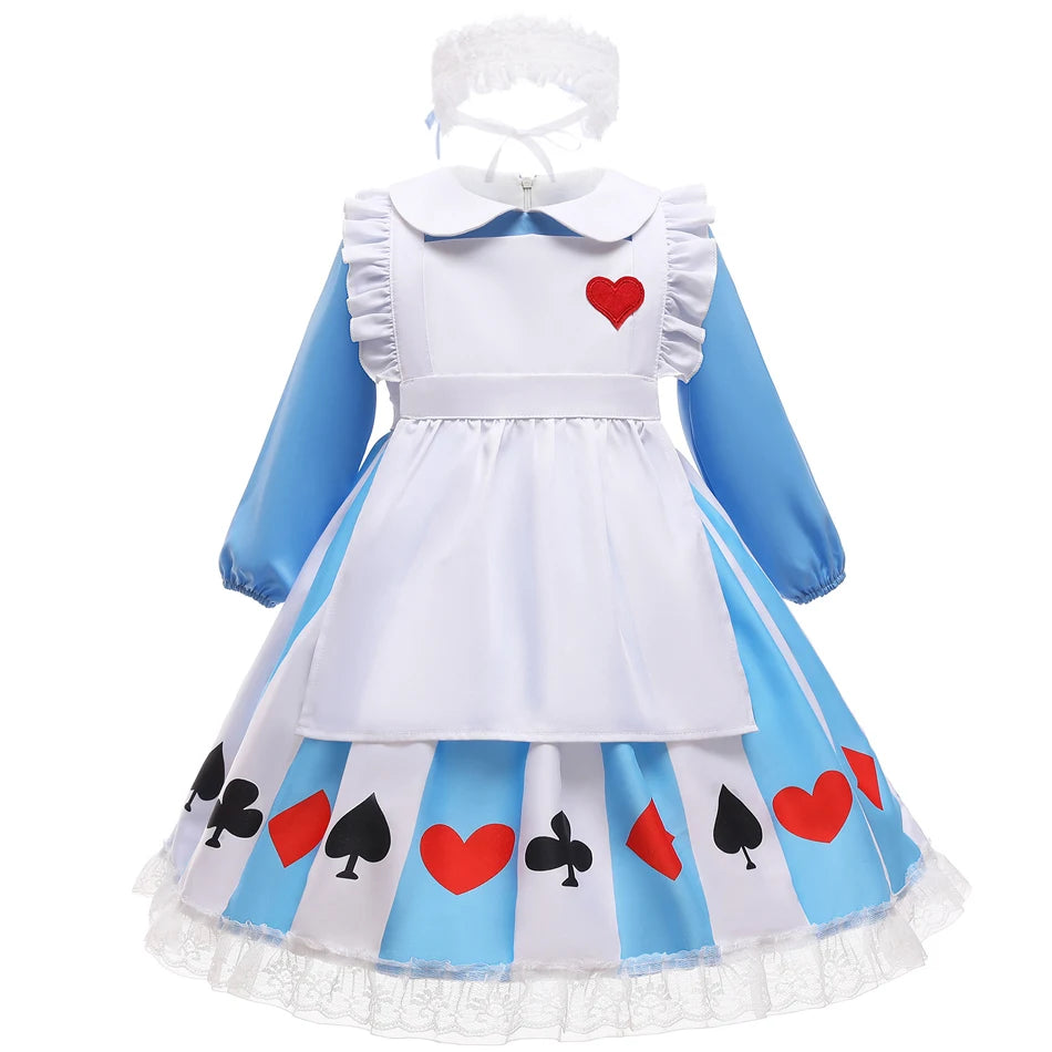 Girls Alice Costume Halloween Masquerade Party 18M-10T