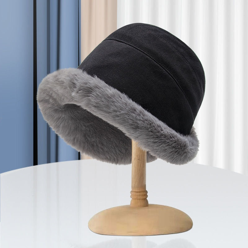 New Hat Fashion Thickened Plush Winter Bucket