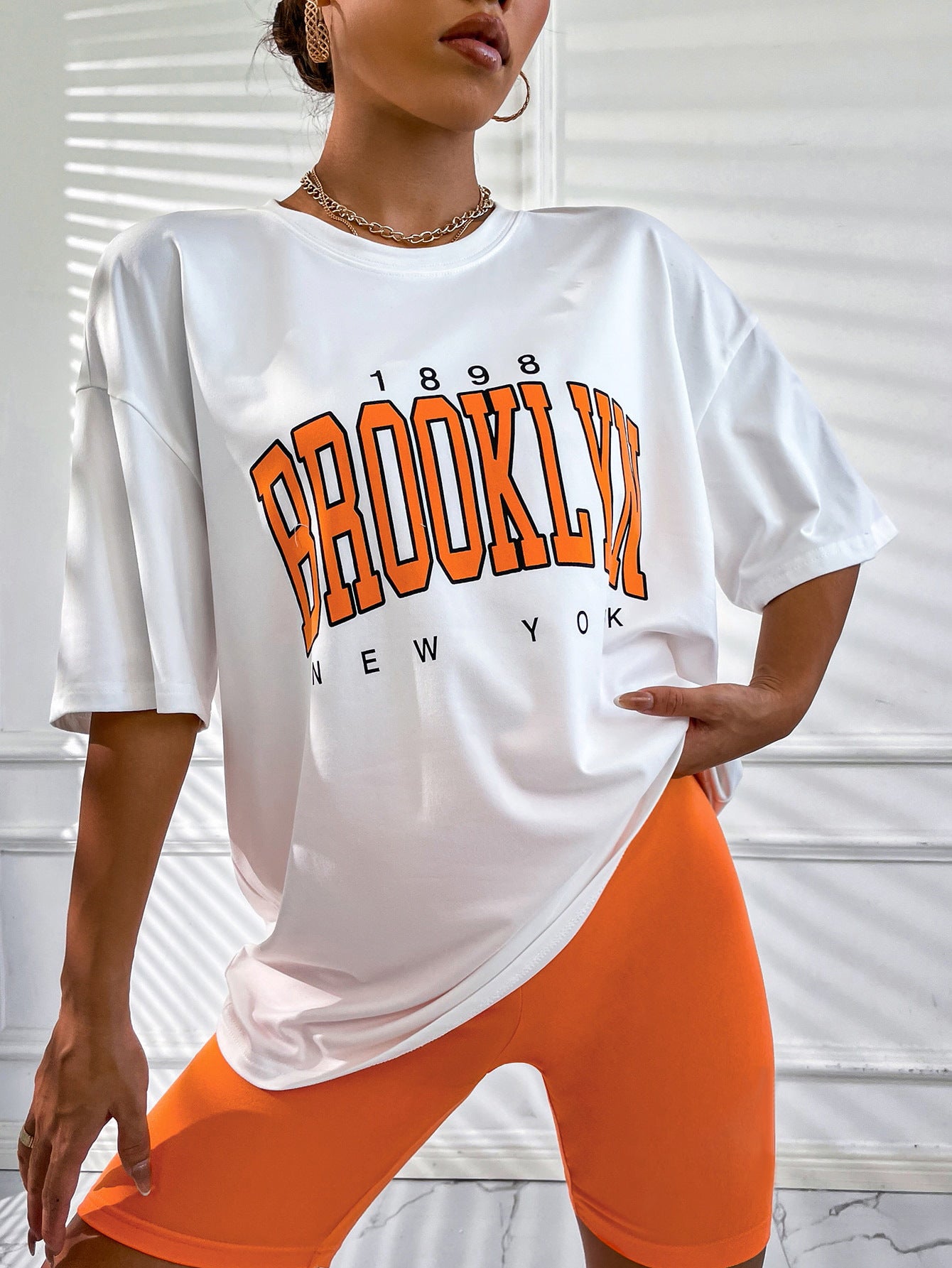 Fashion Casual Women's T-shirt oversize.