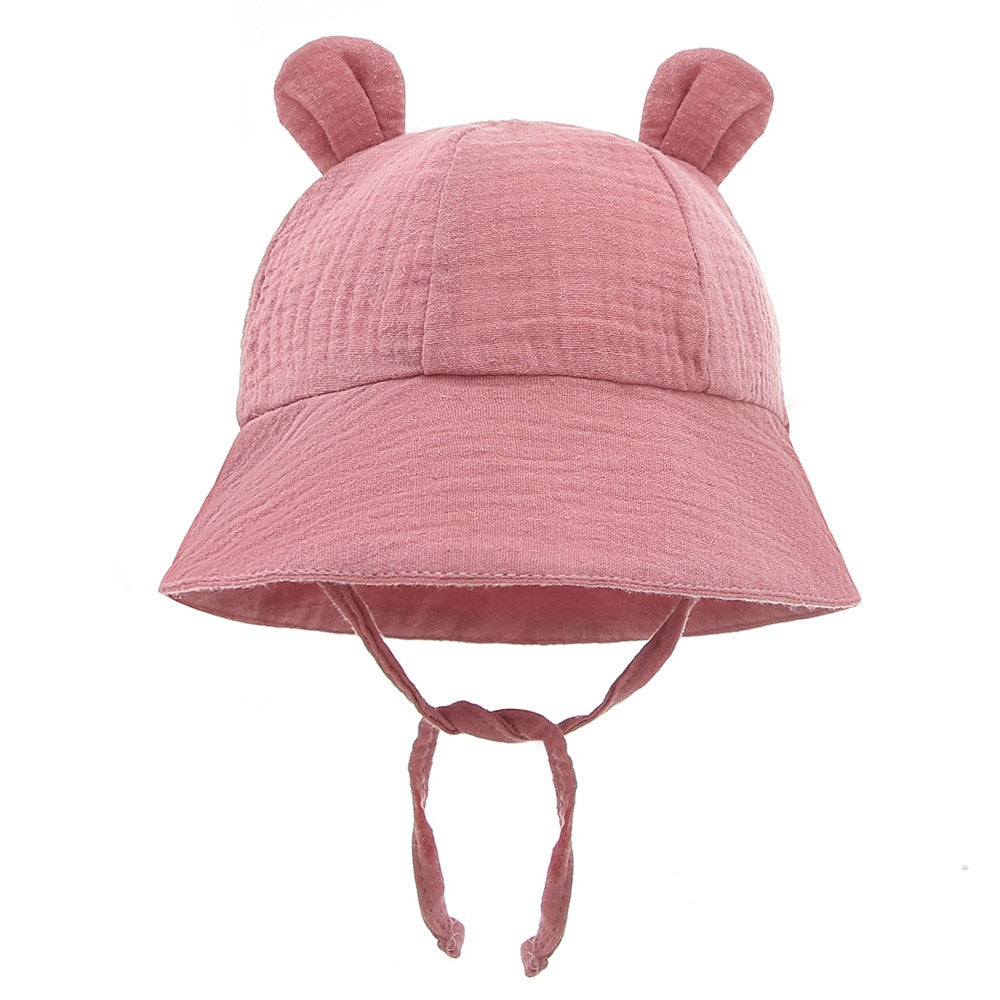 Spring Autumn Solid Color Fisherman Hats Kids Summer Toddler Boys Girls