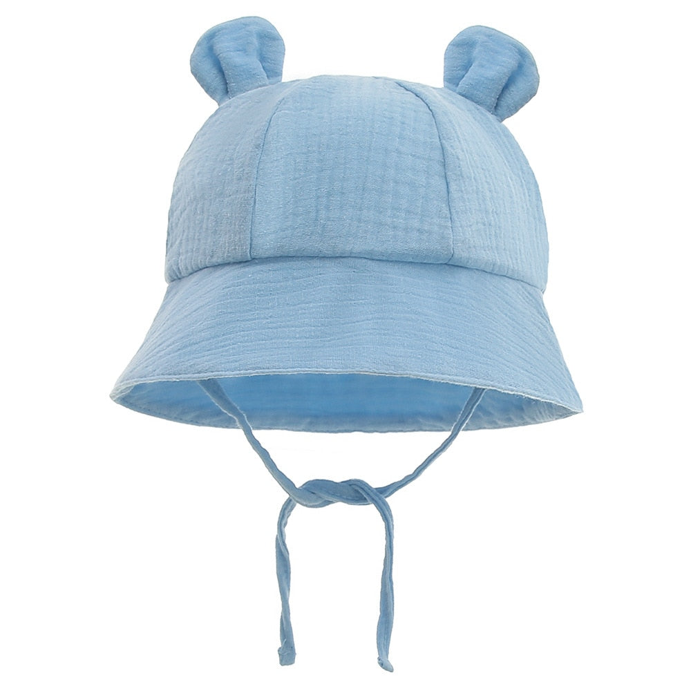 Spring Autumn Solid Color Fisherman Hats Kids Summer Toddler Boys Girls