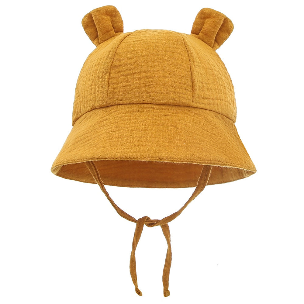 Spring Autumn Solid Color Fisherman Hats Kids Summer Toddler Boys Girls