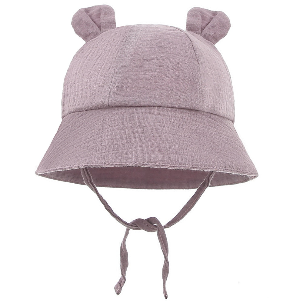 Spring Autumn Solid Color Fisherman Hats Kids Summer Toddler Boys Girls