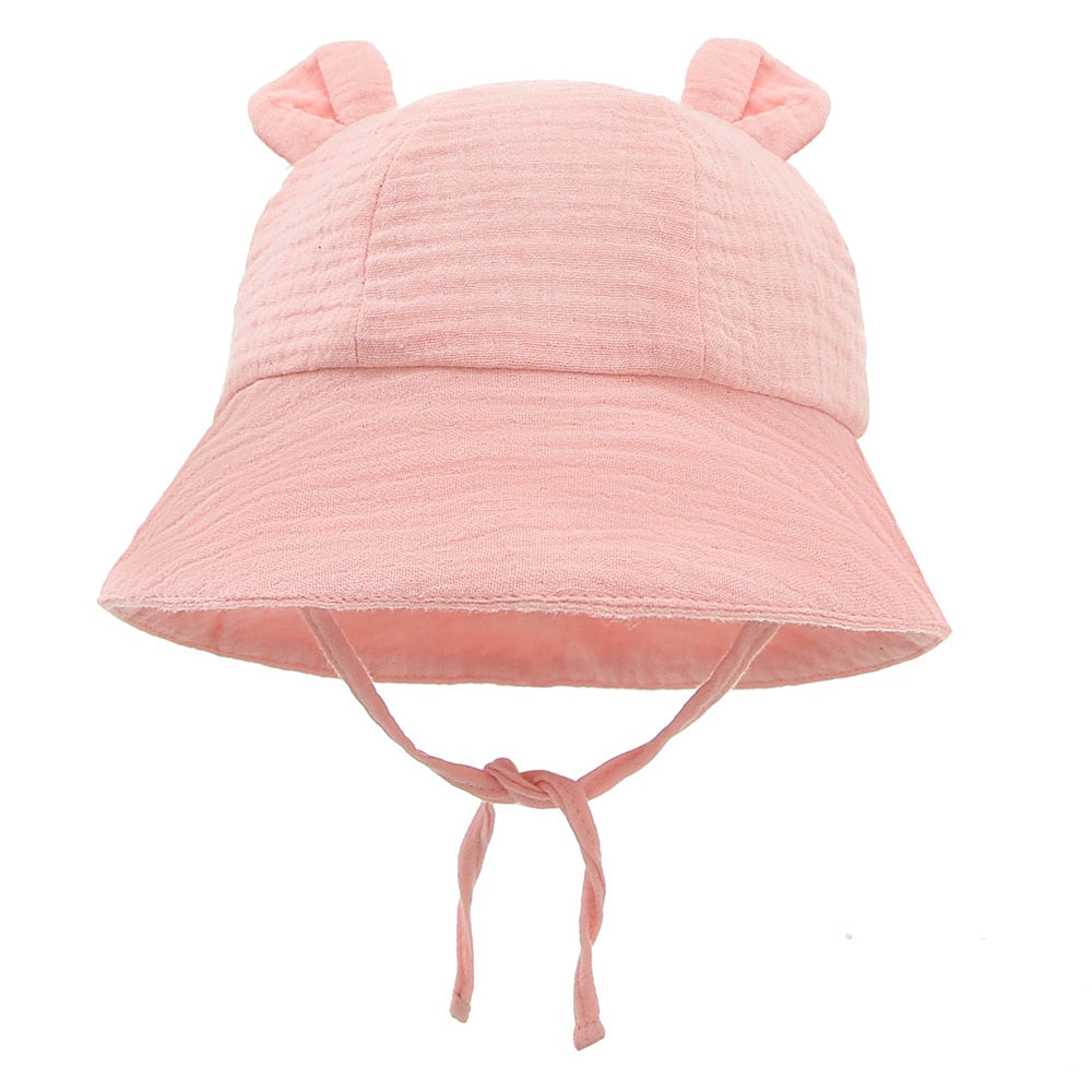 Spring Autumn Solid Color Fisherman Hats Kids Summer Toddler Boys Girls