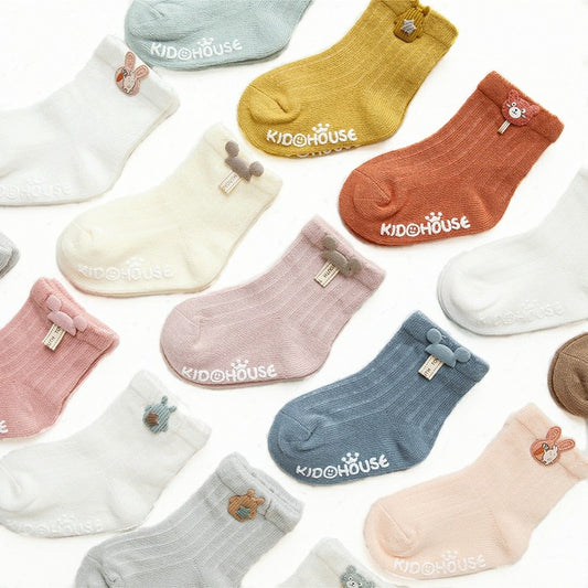 Sock Cute Cartoon  Non-slip  3 Pairs